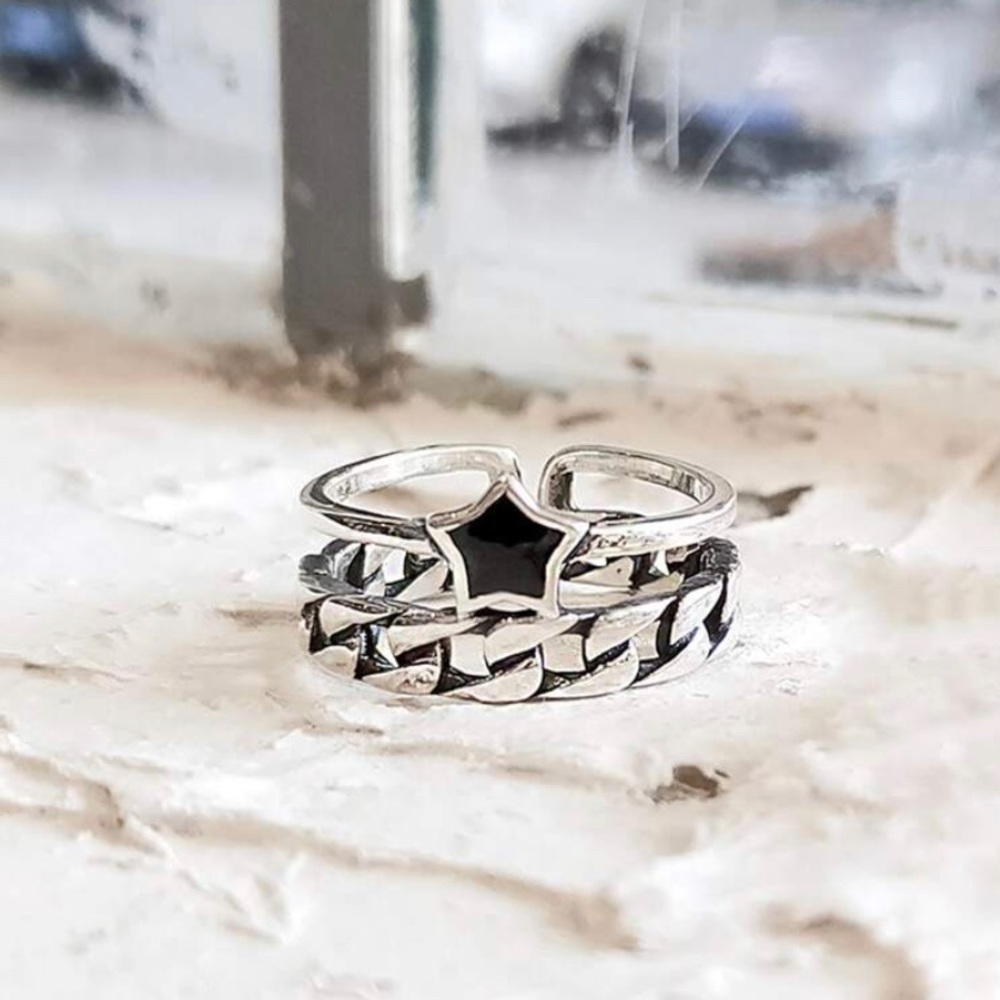 Adjustable silver ring - Picture 2 of 2